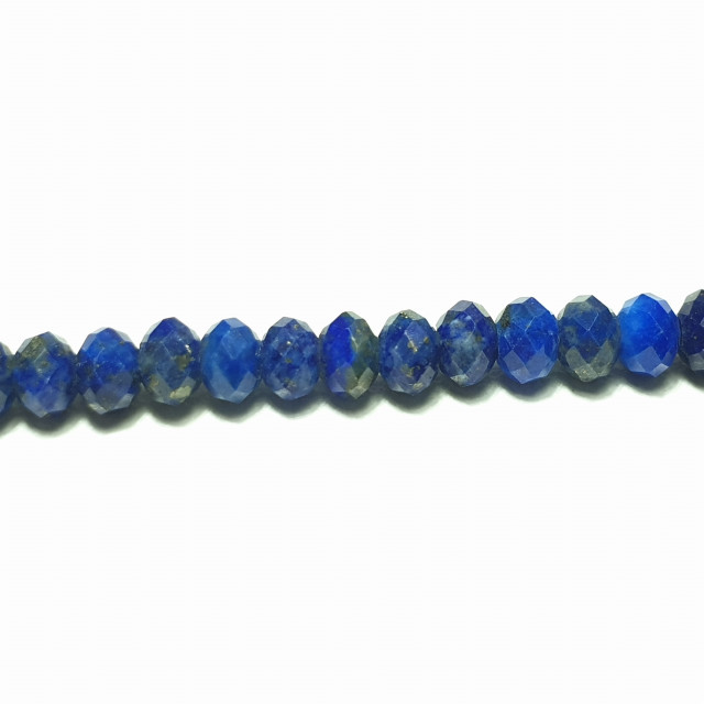 Бусины лазурит рондель гранёный 2,8х4 мм (38см.)