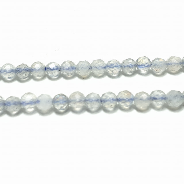 Бусины Лабладор шарик гранёный диам. 3мм. нить около 39см