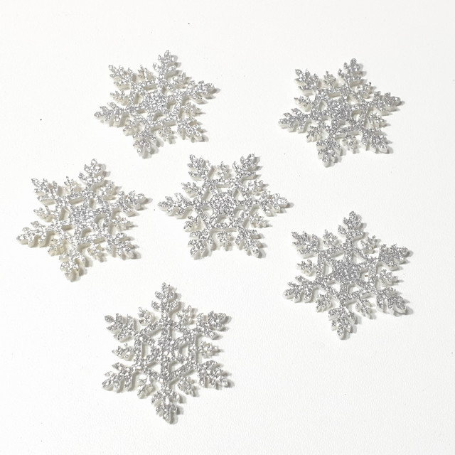 Декоративные элементы "Снежинка" фетр 40мм. 6шт