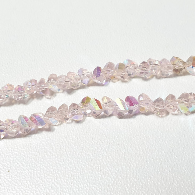 Бусины стекло кристалл "Осколки" 4,0*4,0мм 1 нить около 33,5см