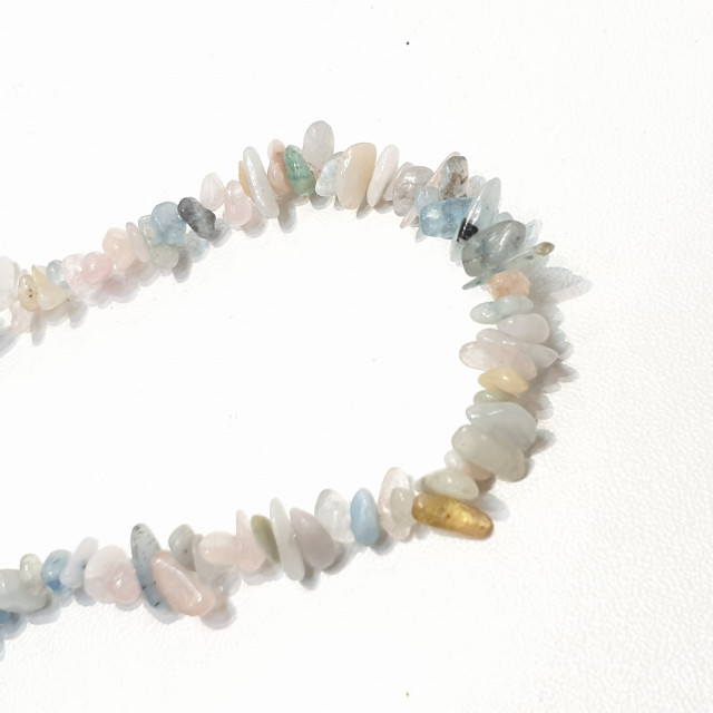 Бусины Берилл сколы шлифованные 4-6мм на нити (около 80см)