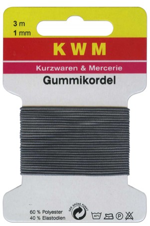 Резинка шляпная KWN-PF25511мм, 3м. цв. серый