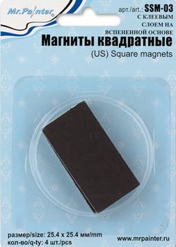 Mr.Painter Магниты квадратные SSM-03 25.4х25.4мм, 4шт