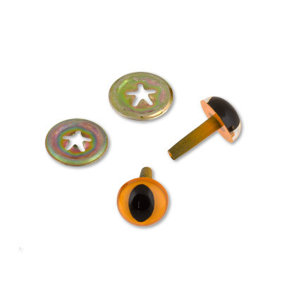 HobbyBe Глазки для игрушек CАЕ-10-5 с кошачьим зрачком с шайбами 9мм, 4шт