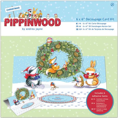 Docrafts Набор для создания открытки РМА169906 "Pippinwood Christmas"
