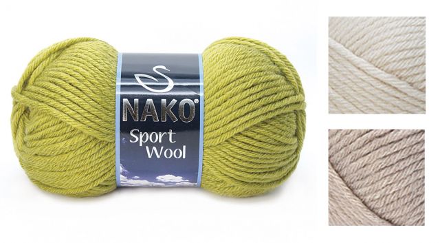 Nako пряжа Sport Wool 100гр.120м. 75%акрил. 25%шерсть